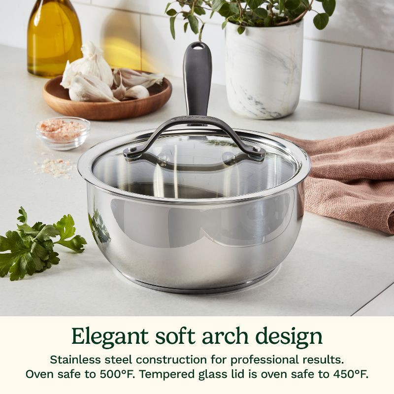 slide 3 of 8, Cuisinart Radiant Pro 2qt Stainless Sauce Pan with Lid, 2 qt