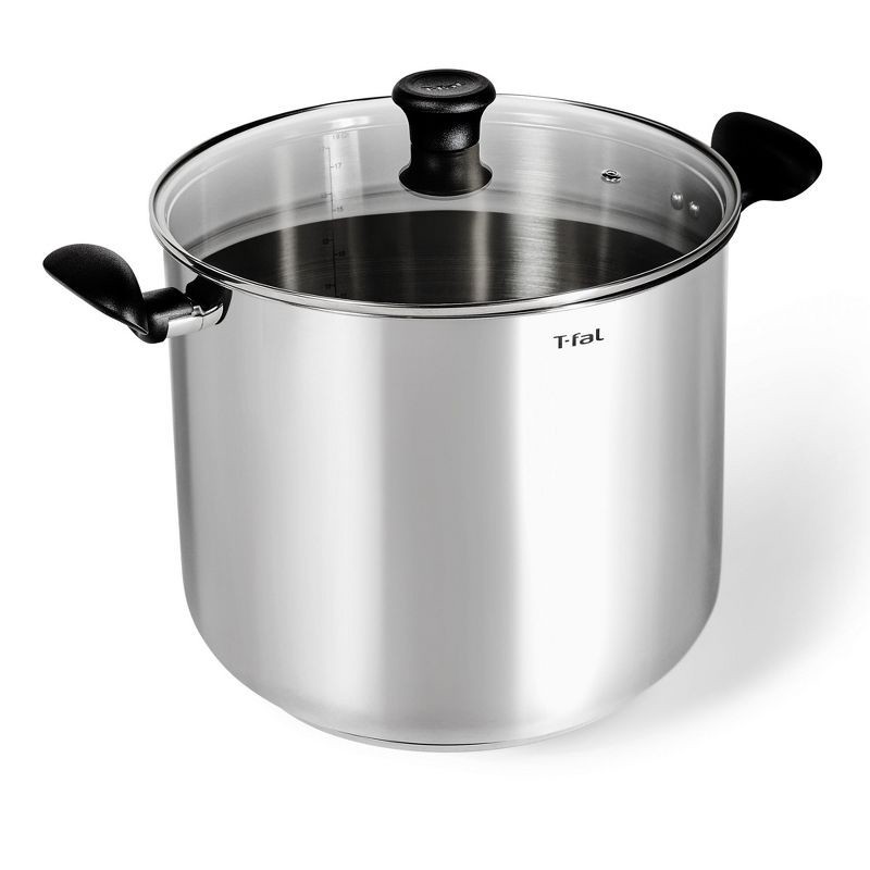 slide 1 of 8, T-Fal Simply Cook 16qt Stainless Steel Stock Pot with Lid, 16 qt