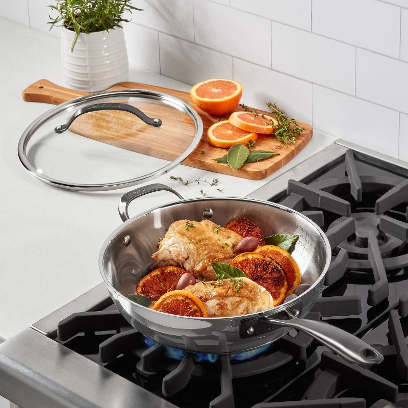 slide 2 of 8, Cuisinart Radiant Pro 3.5qt Stainless Steel Saute Pan with Lid, 3.5 qt