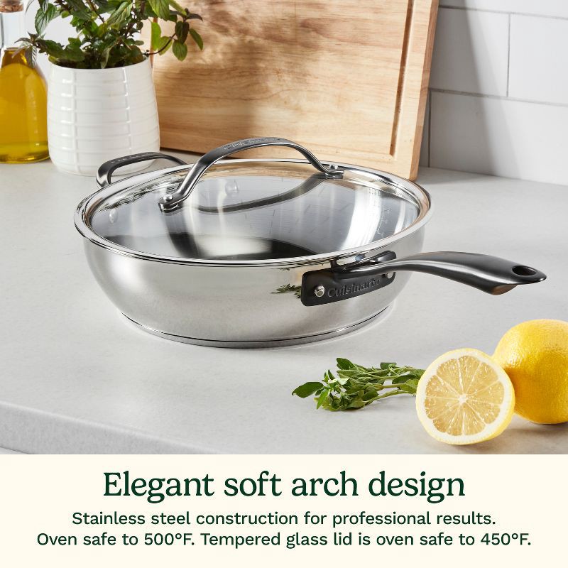 slide 3 of 8, Cuisinart Radiant Pro 3.5qt Stainless Steel Saute Pan with Lid, 3.5 qt