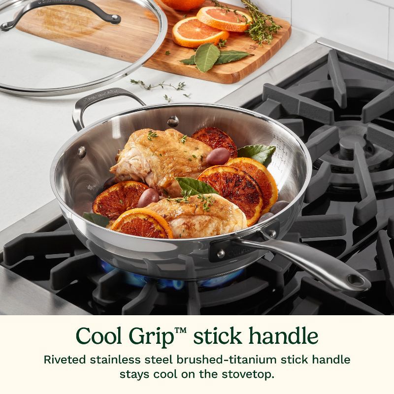 slide 4 of 8, Cuisinart Radiant Pro 3.5qt Stainless Steel Saute Pan with Lid, 3.5 qt