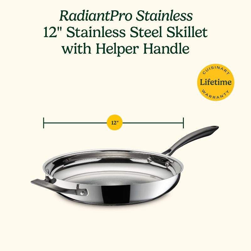 slide 8 of 8, Cuisinart Radiant Pro 12" Stainless Steel Fry Pan, 1 ct