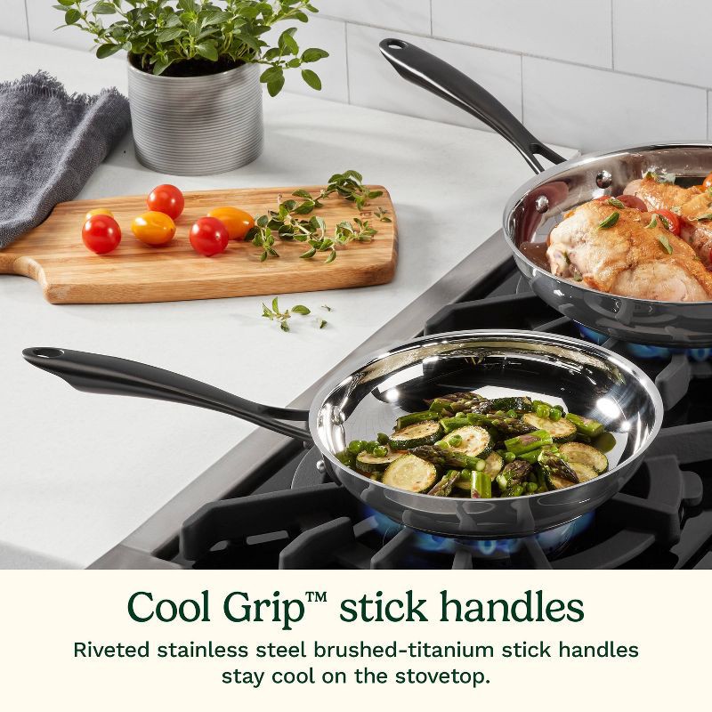 slide 4 of 8, Cuisinart Radiant Pro 2pc (8" and 10") Stainless Steel Fry Pan Set, 2 ct