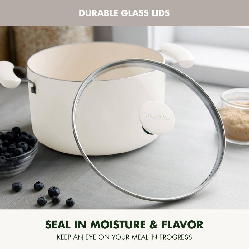 slide 8 of 10, GreenPan Rio Advanced 16pc Ceramic Nonstick Cookware Set Cream, 16 ct