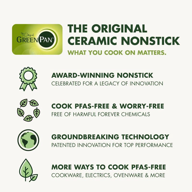 slide 10 of 10, GreenPan Rio Advanced 16pc Ceramic Nonstick Cookware Set Cream, 16 ct