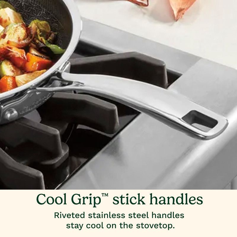 slide 6 of 8, Cuisinart FusionPlus 12" Hybrid Stainless Steel and Ceramic Nonstick Fry Pan with Helper Handle, 1 ct