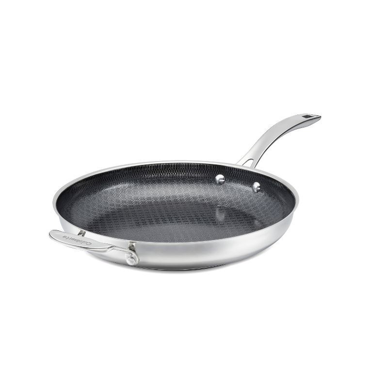 slide 1 of 8, Cuisinart FusionPlus 12" Hybrid Stainless Steel and Ceramic Nonstick Fry Pan with Helper Handle, 1 ct