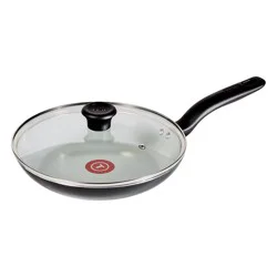 T-Fal Simply Cook 10.5" Ceramic Nonstick Fry Pan with Lid Black