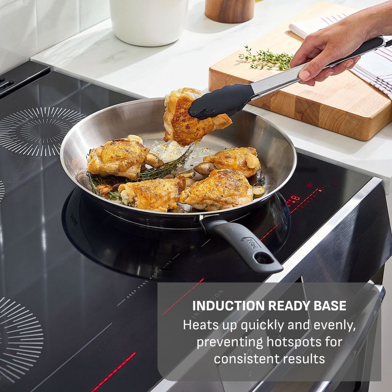 slide 5 of 9, T-Fal Simply Cook 3.2qt Stainless Steel Sauce Pan with Lid, 3.2 qt