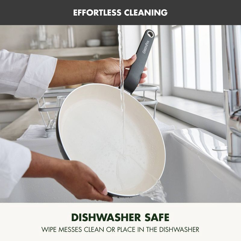 slide 8 of 9, GreenPan Rio Advanced 2pc (10" and 12") Ceramic Nonstick Fry Pan Set Black, 2 ct