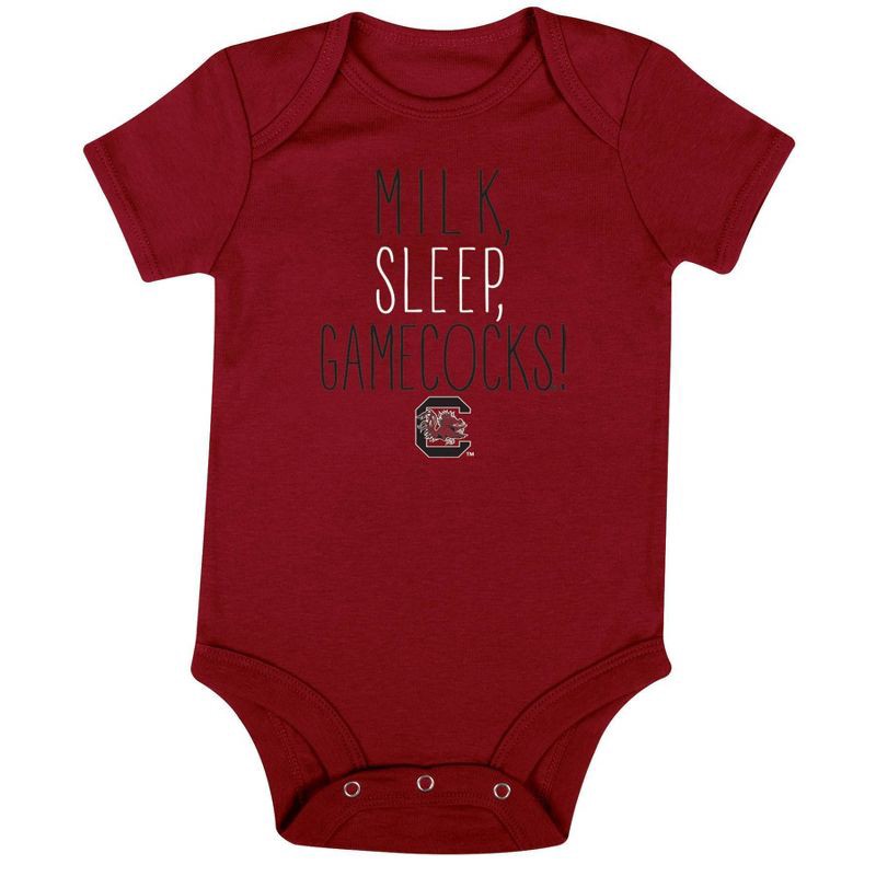 slide 2 of 4, NCAA South Carolina Gamecocks Infant Boys' 3pk Bodysuit - 3-6M, 3 ct