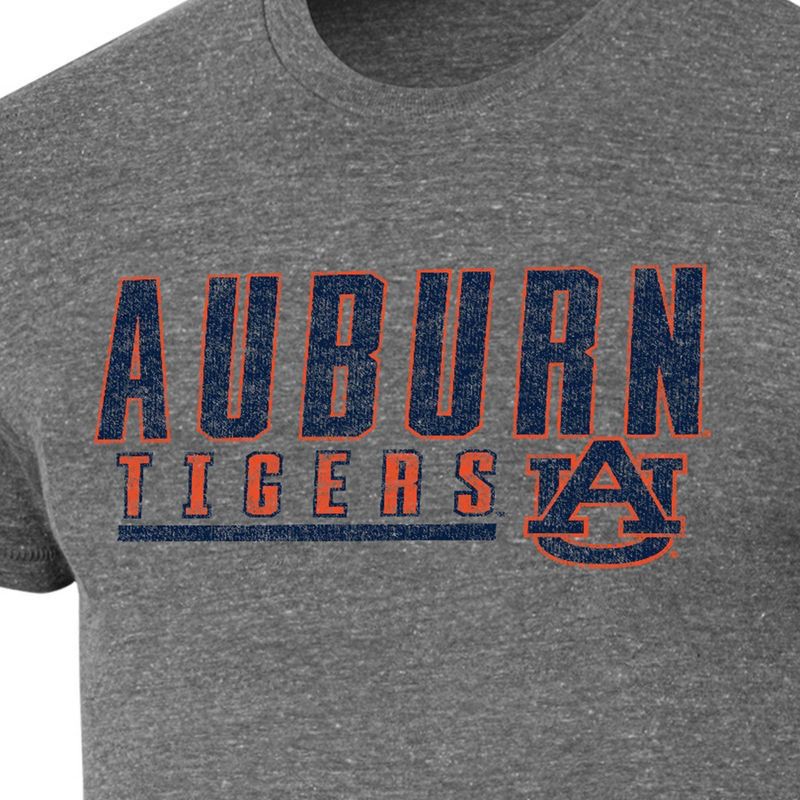 slide 3 of 3, NCAA Auburn Tigers Men's Gray Tri-Blend Short Sleeve T-Shirt - XXL, 1 ct