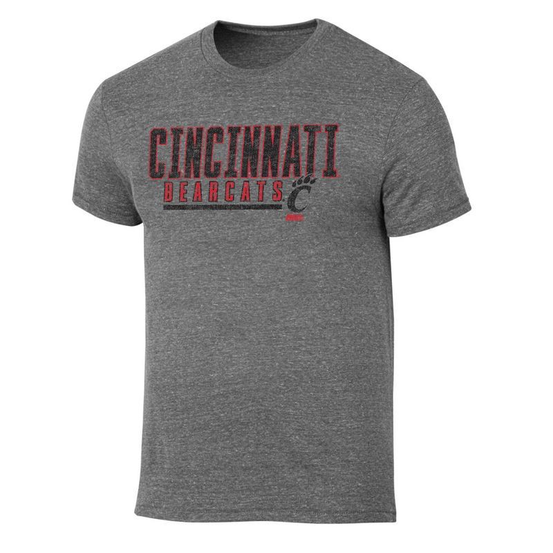 slide 1 of 3, NCAA Cincinnati Bearcats Men's Gray Tri-Blend Short Sleeve T-Shirt - L, 1 ct