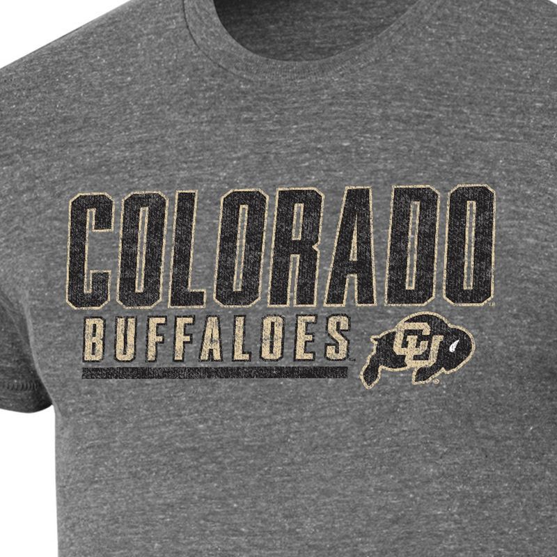 slide 3 of 3, NCAA Colorado Buffaloes Men's Gray Tri-Blend Short Sleeve T-Shirt - XL, 1 ct