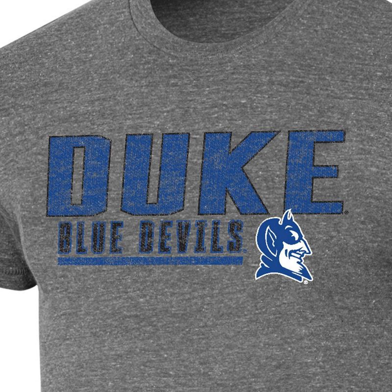 slide 3 of 3, NCAA Duke Blue Devils Men's Gray Tri-Blend Short Sleeve T-Shirt - XL, 1 ct