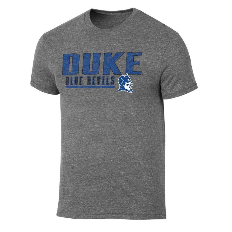 slide 1 of 3, NCAA Duke Blue Devils Men's Gray Tri-Blend Short Sleeve T-Shirt - XL, 1 ct