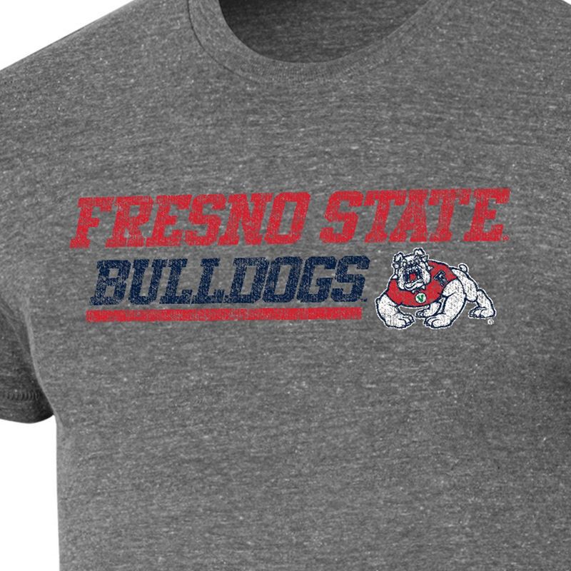 slide 3 of 3, NCAA Fresno State Bulldogs Men's Gray Tri-Blend Short Sleeve T-Shirt - XL, 1 ct