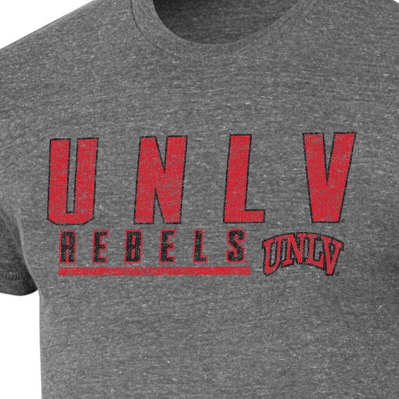 slide 3 of 3, NCAA UNLV Rebels Men's Gray Tri-Blend Short Sleeve T-Shirt - M, 1 ct