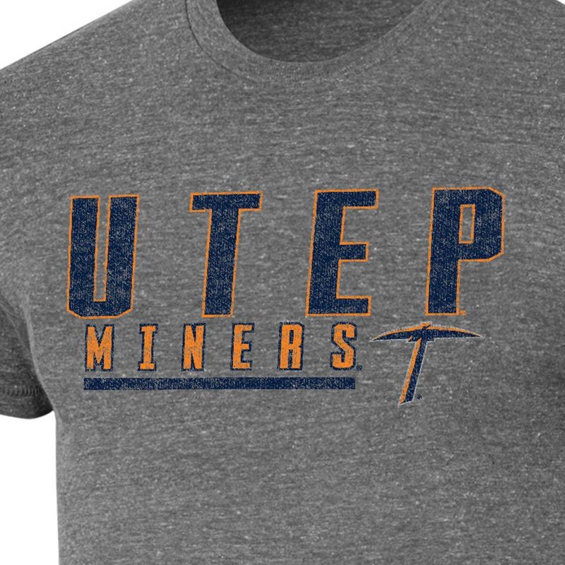 slide 3 of 3, NCAA UTEP Miners Men's Gray Tri-Blend Short Sleeve T-Shirt - L, 1 ct