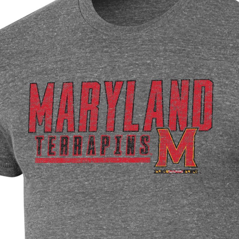 slide 3 of 3, NCAA Maryland Terrapins Men's Gray Tri-Blend Short Sleeve T-Shirt - L, 1 ct