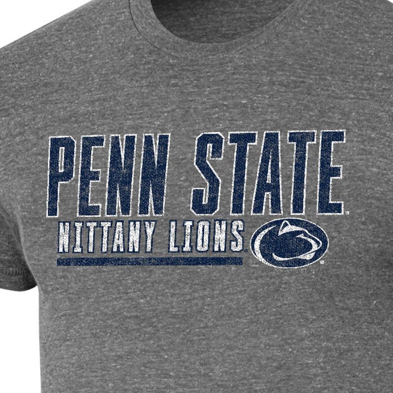 slide 3 of 3, NCAA Penn State Nittany Lions Men's Gray Tri-Blend Short Sleeve T-Shirt - L, 1 ct