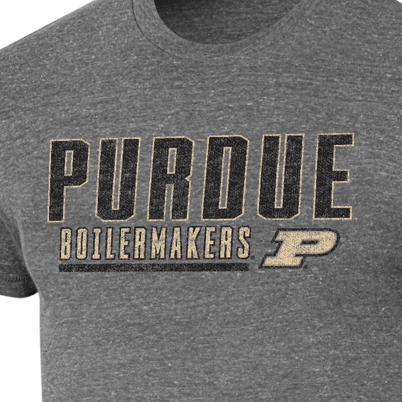 slide 3 of 3, NCAA Purdue Boilermakers Men's Gray Tri-Blend Short Sleeve T-Shirt - XXL, 1 ct
