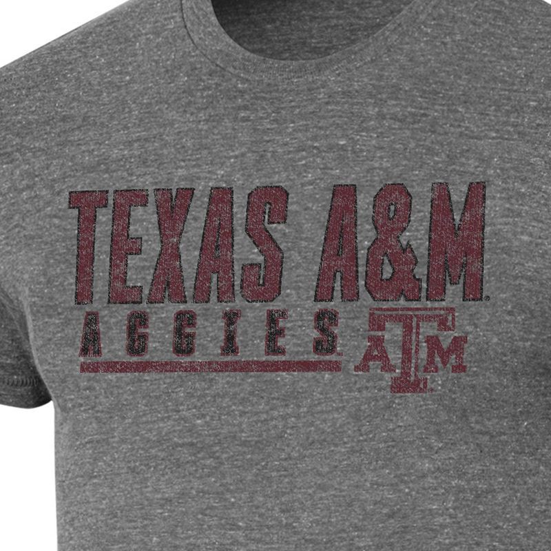slide 3 of 3, NCAA Texas A&M Aggies Men's Gray Tri-Blend Short Sleeve T-Shirt - M, 1 ct