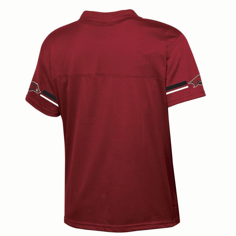 slide 2 of 3, NCAA Arkansas Razorbacks Women's White Jersey - M: Fitted V Neck Pullover, Elbow Sleeve, 1 ct