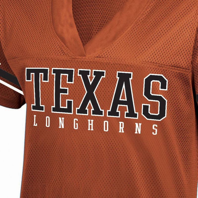 slide 3 of 3, NCAA Texas Longhorns Women's White Jersey - S, 1 ct
