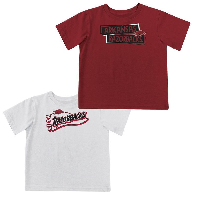slide 4 of 5, NCAA Arkansas Razorbacks Toddler Boys' 2pk Short Sleeve and Long Sleeve T-Shirts - 2T, 2 ct