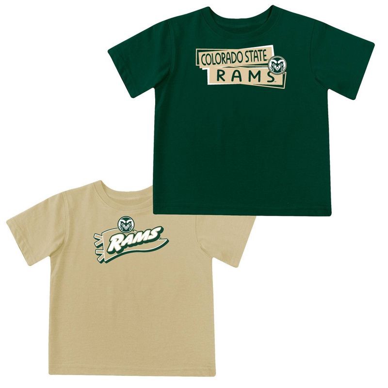 slide 5 of 5, NCAA Colorado State Rams Toddler Boys' 2pk Short Sleeve and Long Sleeve T-Shirts - 2T, 2 ct