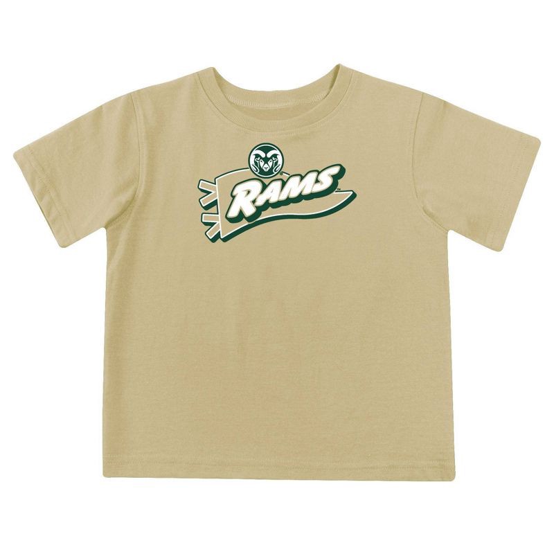 slide 2 of 5, NCAA Colorado State Rams Toddler Boys' 2pk Short Sleeve and Long Sleeve T-Shirts - 3T: Solid Jersey Pullover Set, 2 ct