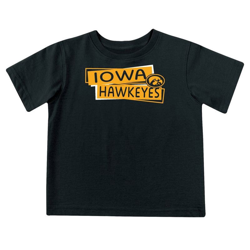 slide 1 of 5, NCAA Iowa Hawkeyes Toddler Boys' 2pk Short Sleeve and Long Sleeve T-Shirts - 2T, 2 ct