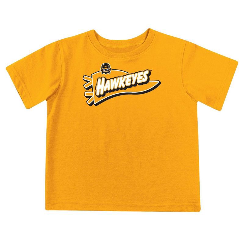 slide 3 of 5, NCAA Iowa Hawkeyes Toddler Boys' 2pk Short Sleeve and Long Sleeve T-Shirts - 4T, 2 ct
