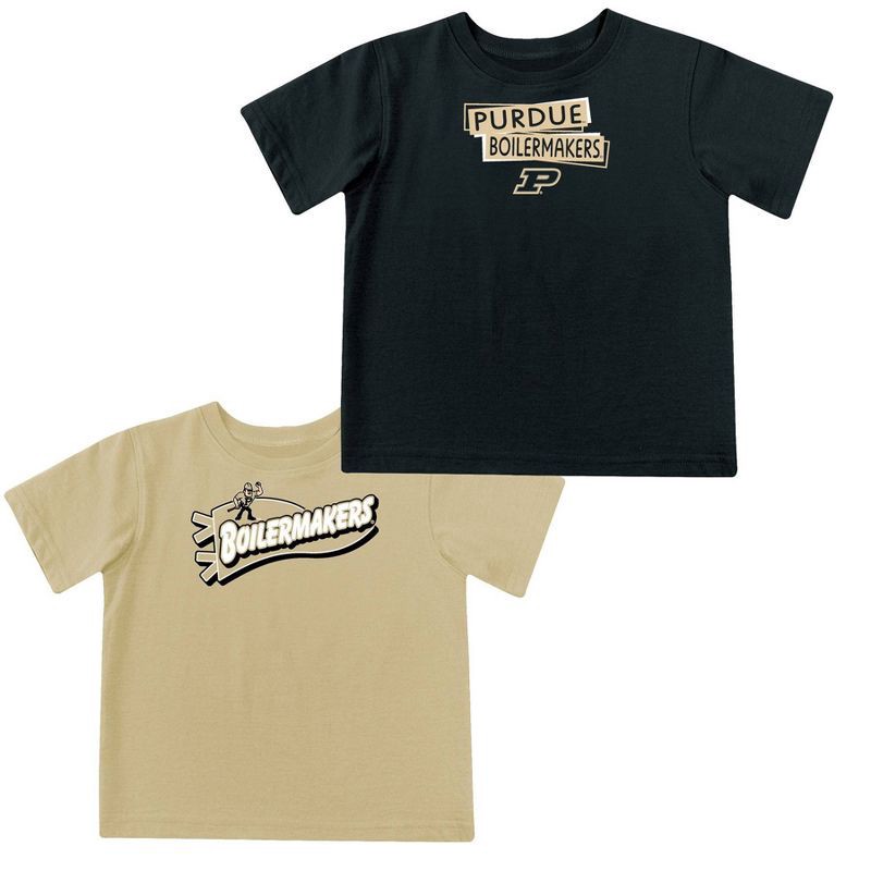 slide 5 of 5, NCAA Purdue Boilermakers Toddler Boys' 2pk Short Sleeve and Long Sleeve T-Shirts - 4T, 2 ct