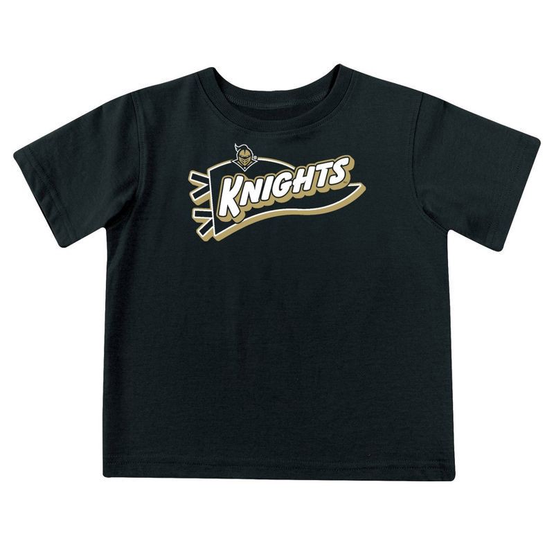 slide 4 of 5, NCAA UCF Knights Toddler Boys' 2pk Short Sleeve and Long Sleeve T-Shirts - 3T: Solid Jersey Pullover Set, 2 ct