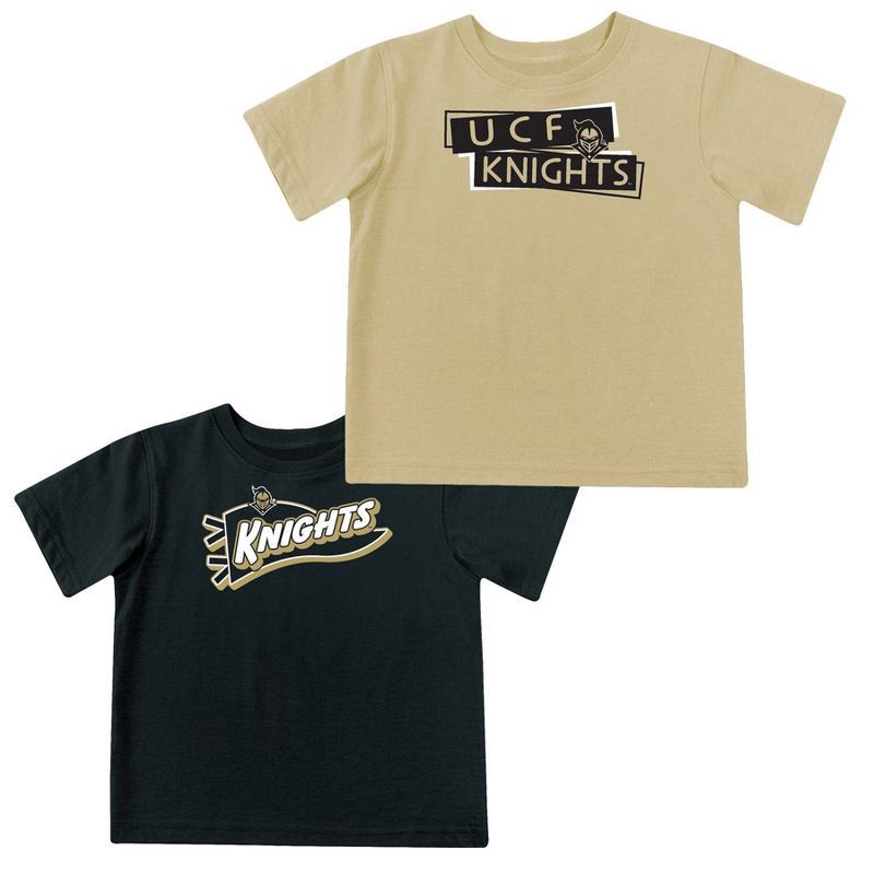 slide 3 of 5, NCAA UCF Knights Toddler Boys' 2pk Short Sleeve and Long Sleeve T-Shirts - 3T: Solid Jersey Pullover Set, 2 ct