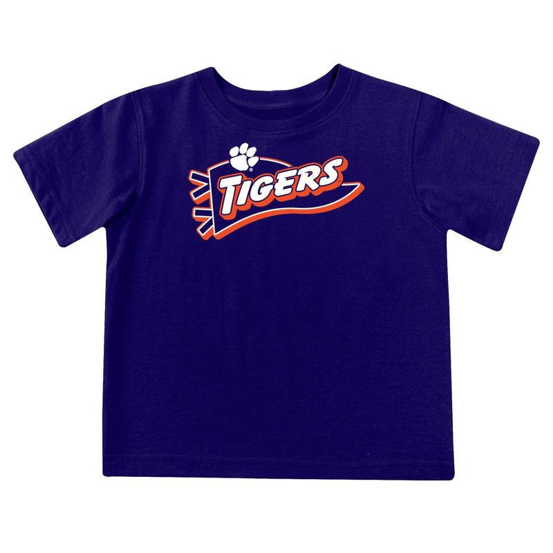 slide 5 of 5, NCAA Clemson Tigers Toddler Boys' 2pk Short Sleeve and Long Sleeve T-Shirts - 4T, 2 ct