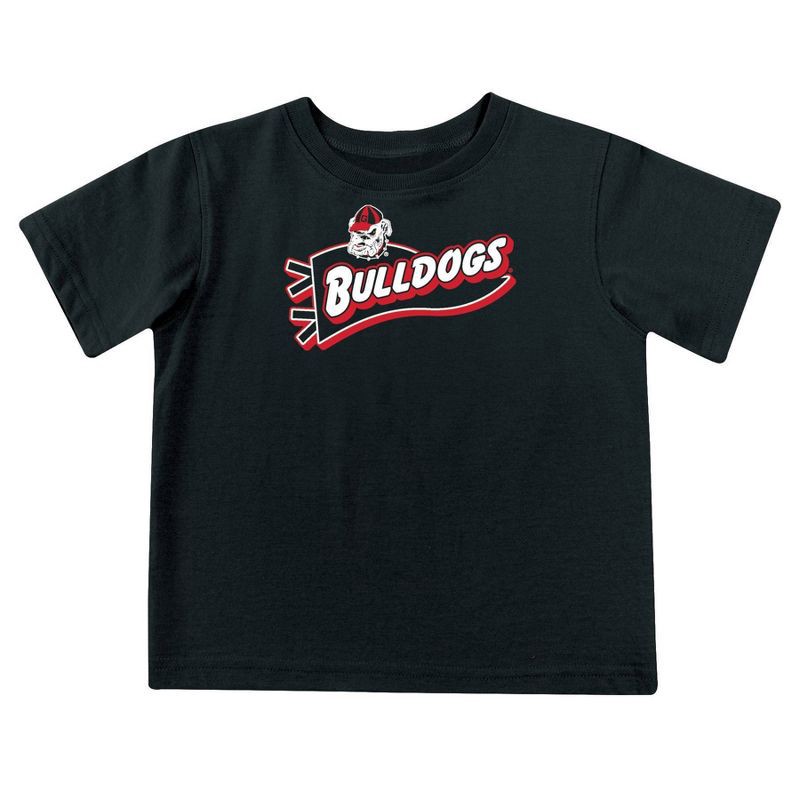 slide 5 of 5, NCAA Georgia Bulldogs Toddler Boys' 2pk Short Sleeve and Long Sleeve T-Shirts - 4T, 2 ct