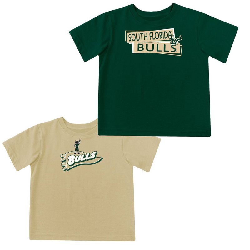 slide 5 of 5, NCAA South Florida Bulls Toddler Boys' 2pk Short Sleeve and Long Sleeve T-Shirts - 2T, 2 ct