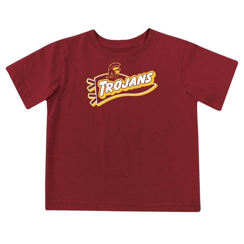 slide 3 of 5, NCAA USC Trojans Toddler Boys' 2pk Short Sleeve and Long Sleeve T-Shirts - 2T, 2 ct
