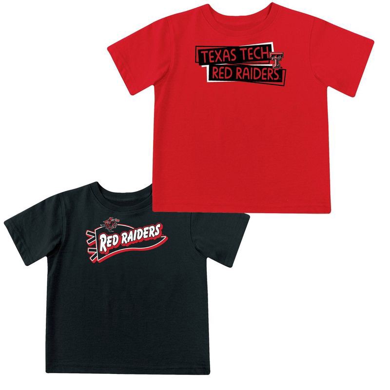 slide 5 of 5, NCAA Texas Tech Red Raiders Toddler Boys' 2pk Short Sleeve and Long Sleeve T-Shirts - 4T, 2 ct