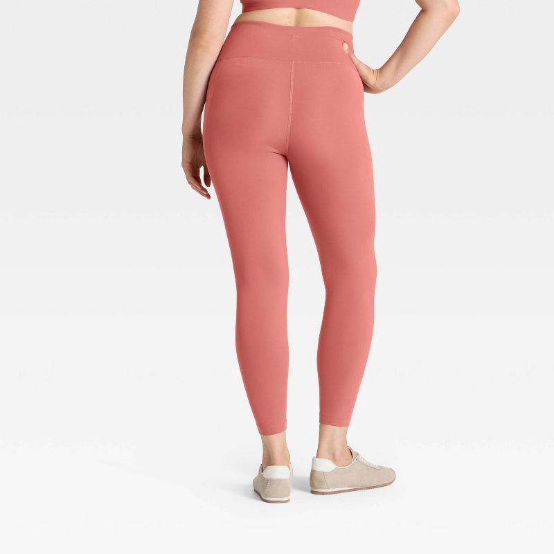 slide 5 of 6, Women's Dynamic Flex High Rise Pocketed 7/8 Leggings - All In Motion™ Rose Pink M, 1 ct