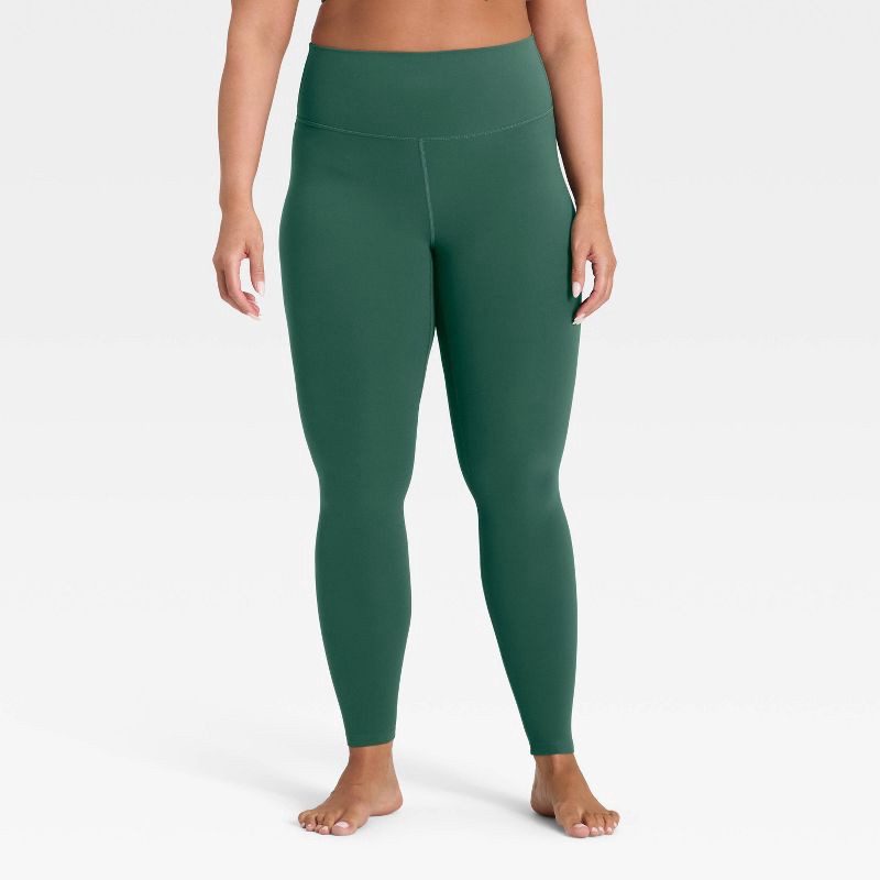 slide 4 of 5, Women's Everyday Soft Ultra High-Rise Leggings - All In Motion™ Dark Green S, 1 ct