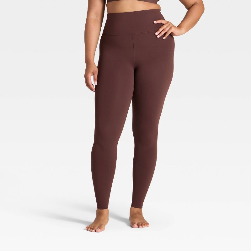 slide 4 of 5, Women's Everyday Soft Ultra High-Rise Leggings - All In Motion™ Dark Brown L, 1 ct