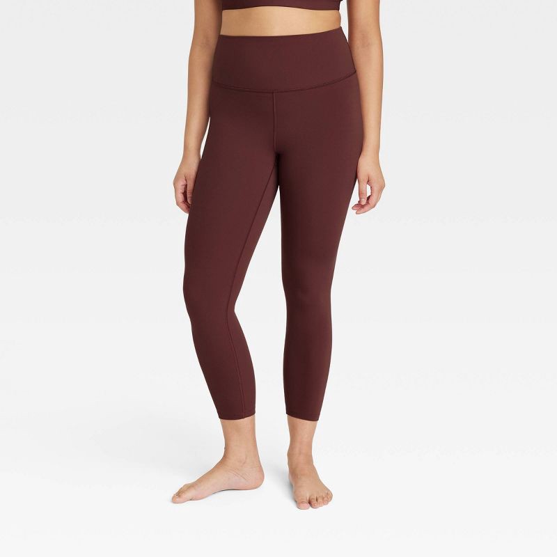 slide 3 of 7, Women's Everyday Soft Ultra High-Rise 7/8 Leggings - All In Motion™ Maroon XS, 1 ct