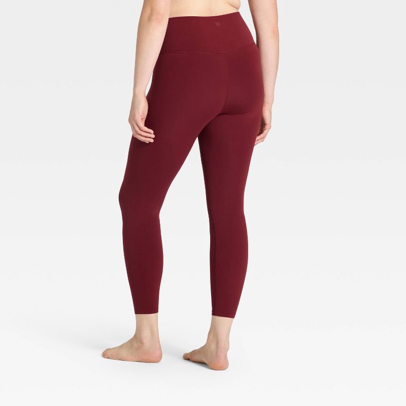 slide 5 of 7, Women's Everyday Soft Ultra High-Rise 7/8 Leggings - All In Motion™ Maroon S, 1 ct