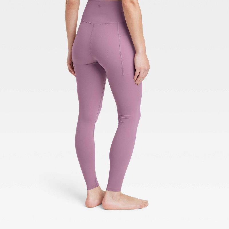 slide 2 of 4, Women's Everyday Soft Ultra High-Rise Pocketed Leggings - All In Motion™ Mauve L, 1 ct