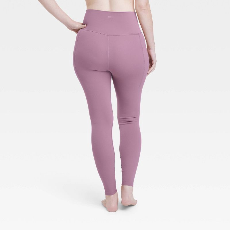 slide 4 of 4, Women's Everyday Soft Ultra High-Rise Pocketed Leggings - All In Motion™ Mauve L, 1 ct