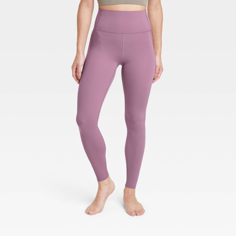 slide 1 of 4, Women's Everyday Soft Ultra High-Rise Pocketed Leggings - All In Motion™ Mauve L, 1 ct
